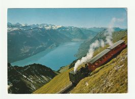 Postkarte Brienz-Rothorn-Bahn auf Talfahrt Ansicht von Oben
