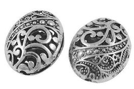 Perle gemustert oval Bali style 22x18mm
