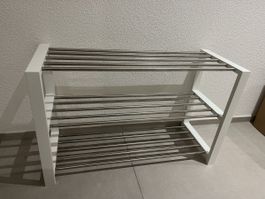 Schuhregal Weiss/Silber – 3 Etagen – Modern & gepflegt – Gut