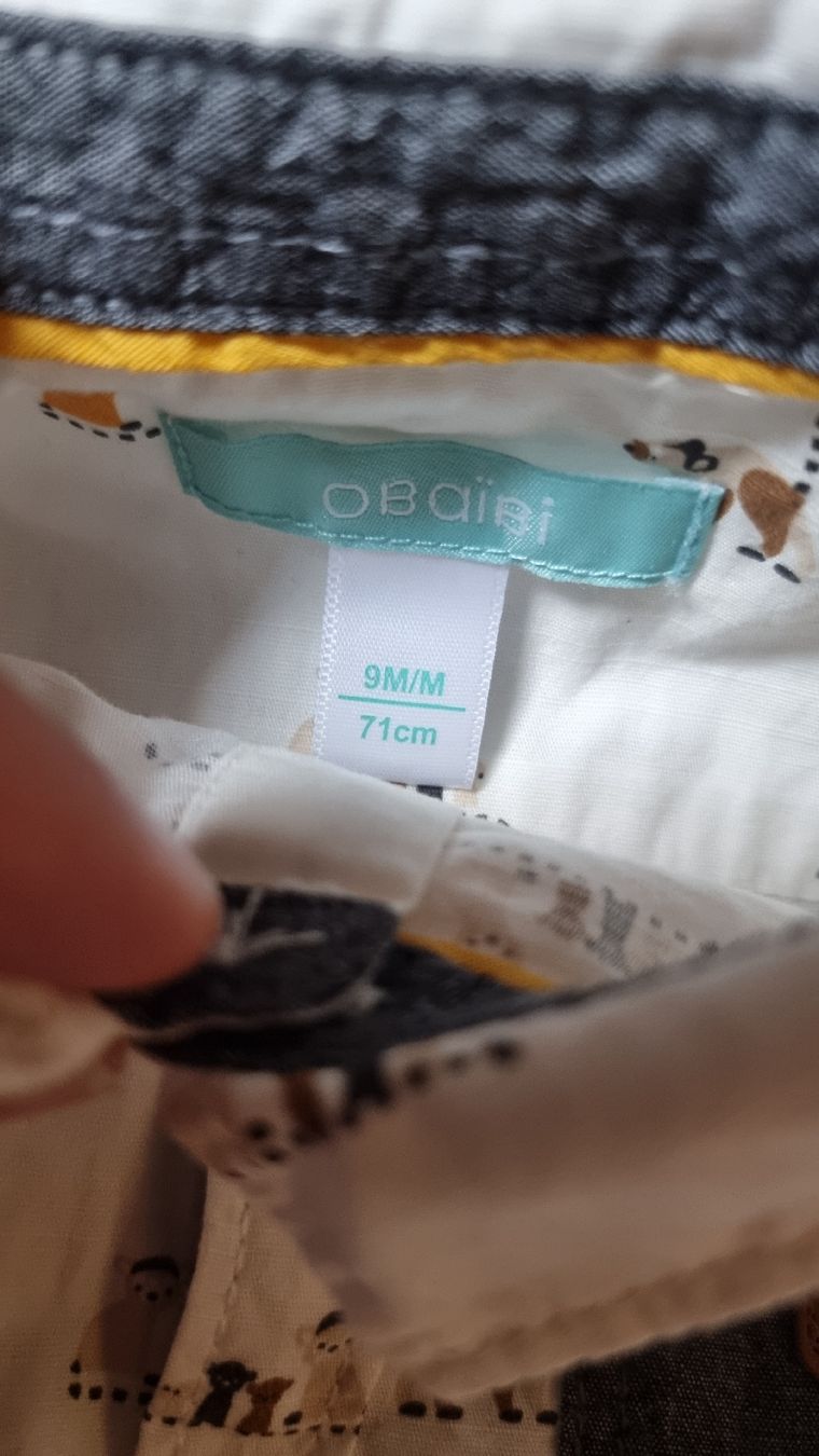 Okaidi Camicie, Top & T-shirt: Chemise Lémuriens taille 71 9 mois  – Usato da Les Breuleux venduto da Mily1991 2