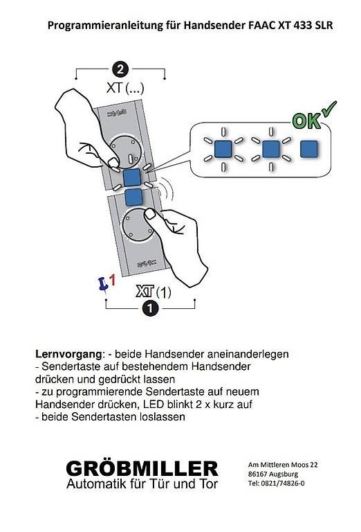 Telecomandi: Faac Fernbedienung  x 2 – Usato da Münchenstein venduto da Straus01 1