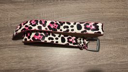Neuer Pink Leopard Ledergürtel