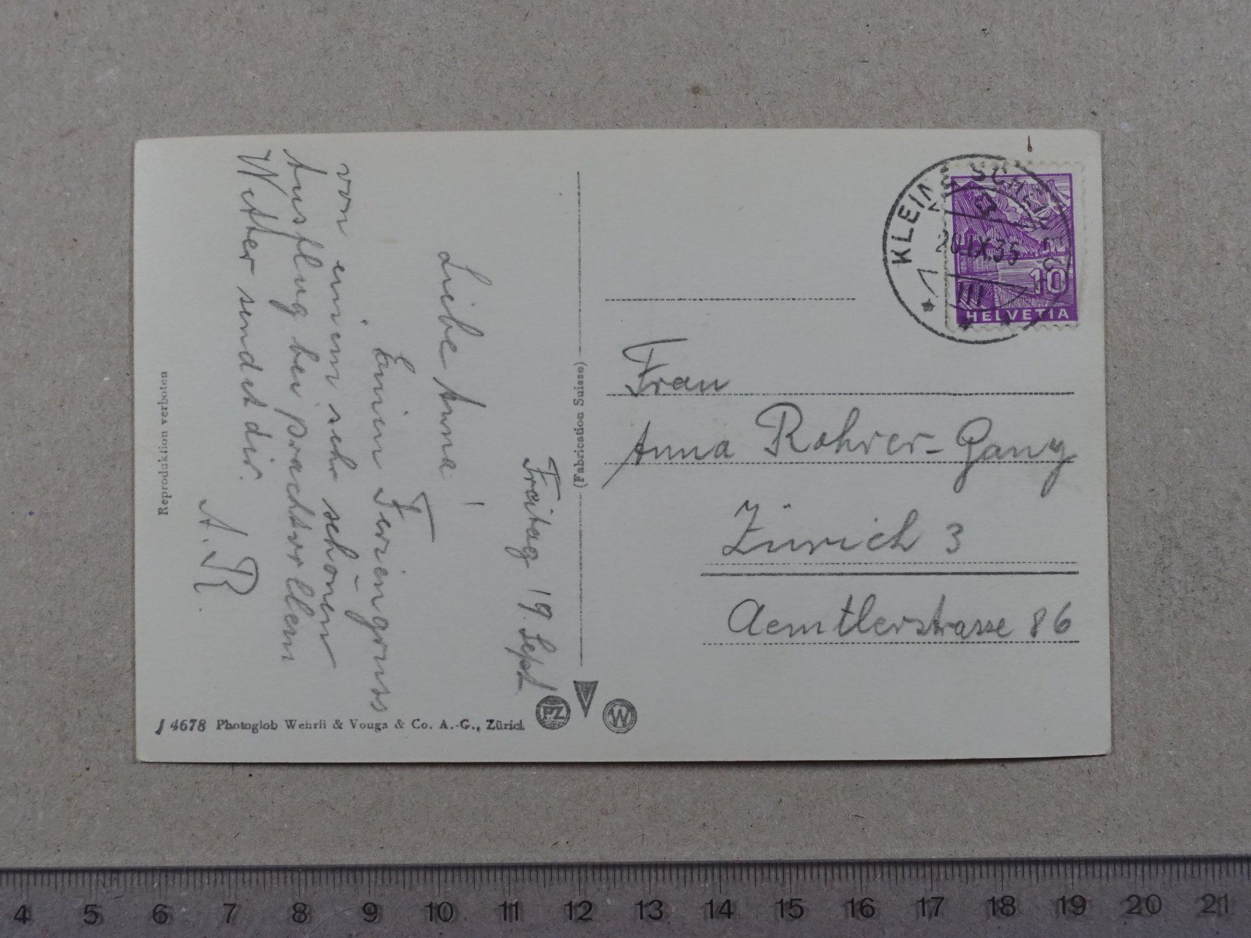 Ansichtskarten: Kandersteg, 1949 – Gebraucht aus Lenzburg von fh1 1