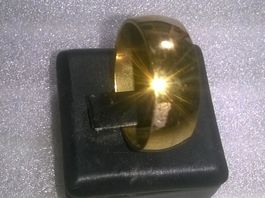 RING EDELSTHAL,,,VERGOLDET,,,GLANZIG