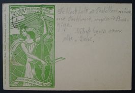 UPU 1900, Juxkarte Kontrabass vom 31.Dezember, Luzern