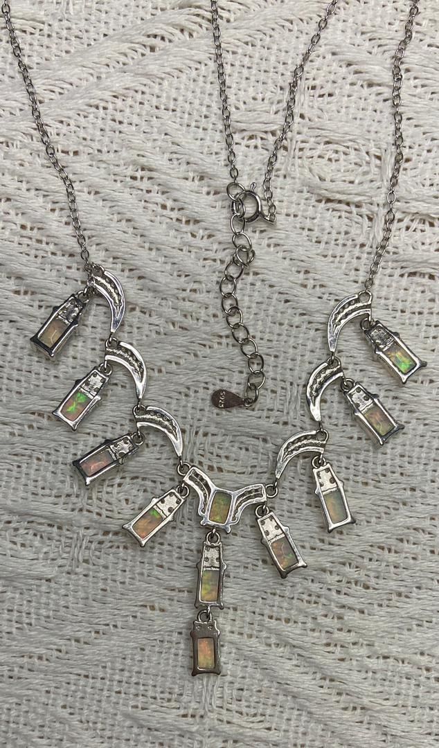 Catenine: Smaragtschliff Opal-Kette, Silber 925, NEU – Nuovo (secondo la descrizione) da St. Gallen venduto da GIULESGG 7