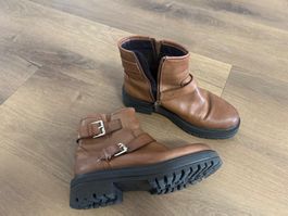 Varese Chelsea Boots Stiefeletten Braun Leder Gr 38 wie neu