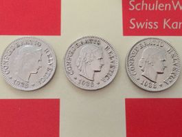5 Rappen - TRIO 1938 Ni,  vz, nur 1,0 Mio!
