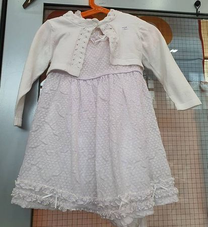 Wunderschönes Taufkleid mit separatem Bolero; Gr. 80 / NEU