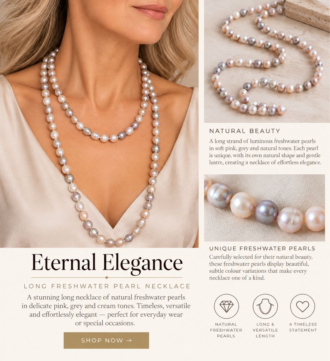 Catenine: Long pearl necklace – Nuovo (secondo la descrizione) da Horgen venduto da jgo_mxn5