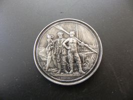 Medaille Sociétés d'Aviron Régates Lausanne 1897 Argent 20 g