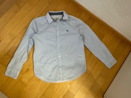 Hemd blau/weiss gestreift, Gr. 140 von H&M