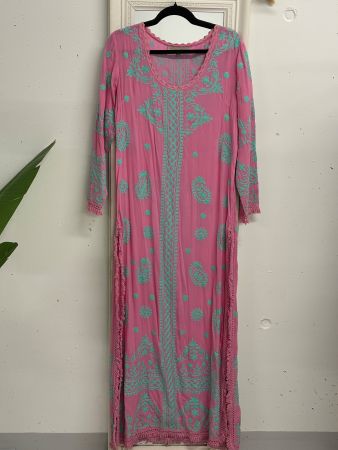 Pranella Kaftan Gr. 36/38 Strandkleid rosa Türkis Boho