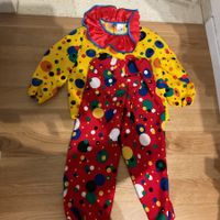 Bunter Clownkostüm Gr. 128 Fasnacht/Karneval Kleinkinder ...