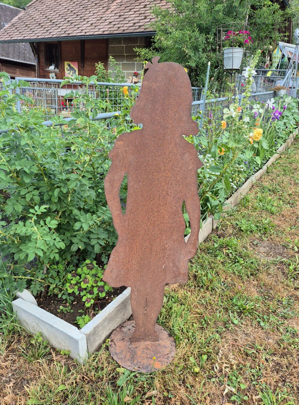 Figuren: Mädchen in Rost 120 cm – Neu (gemäss Beschreibung) aus Schafhausen im Emmental von Herzrose
