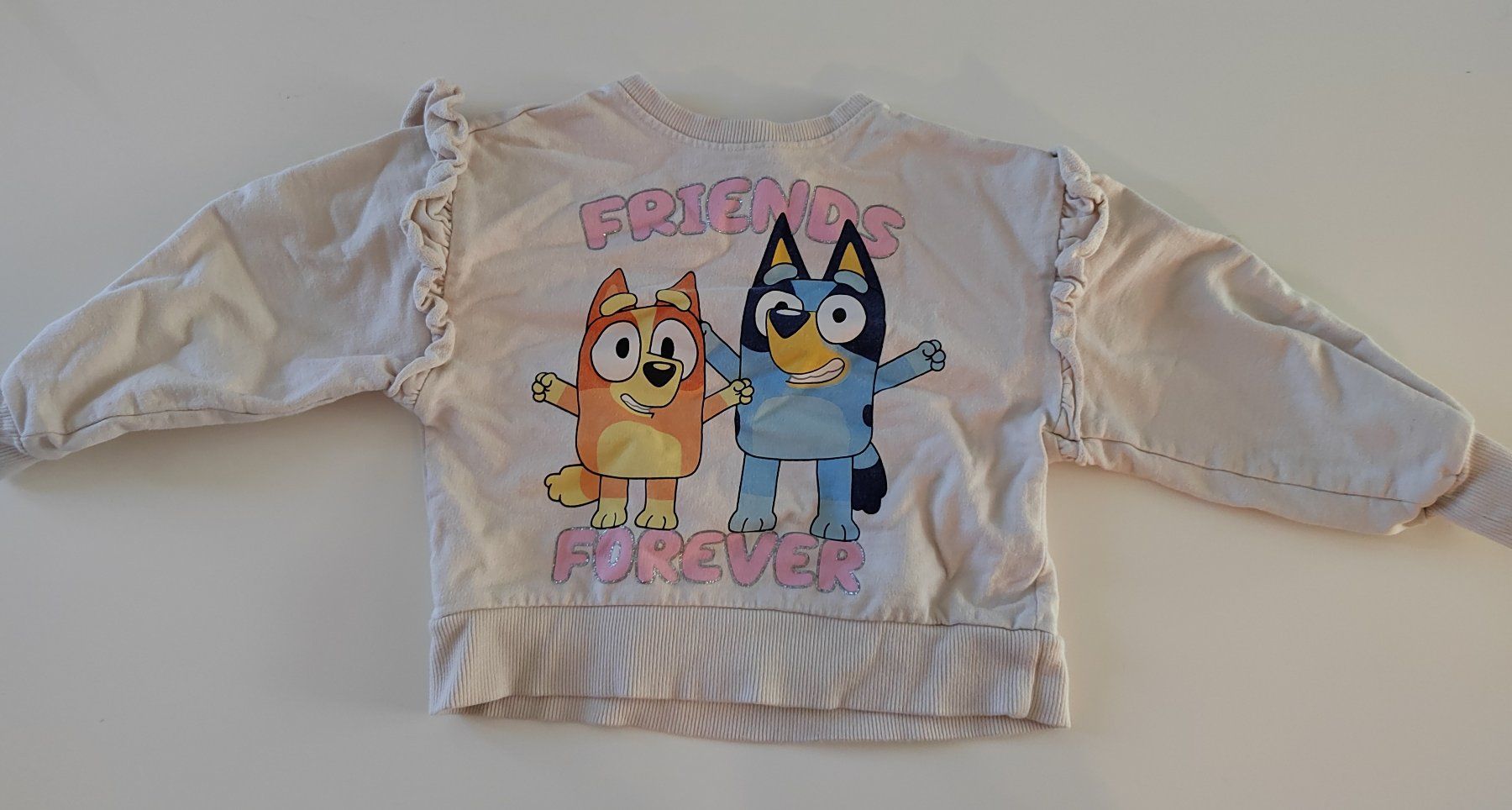 Maglioni & Felpe: Mädchen Pullover Bluey Friends, Grösse 104, guter Zustand – Usato da Einsiedeln venduto da pattymary