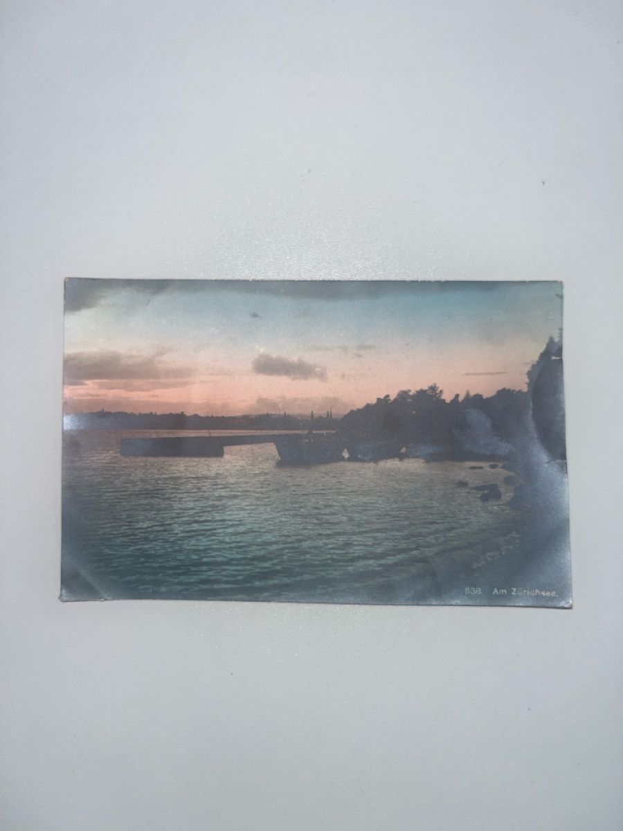Cartoline postali: Ansichtskarte Zürichsee mit Adresse und Datum 1912 – Usato da Muttenz venduto da Totkel