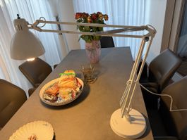 Schreibtischlampe weiss verstellbar guter Zustand LUXO