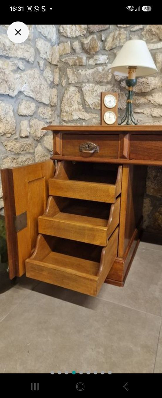 Scrivanie: Antiker massiver Schreibtisch Biedermeier – Usato da Füllinsdorf venduto da Pearl1 2