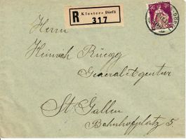R - Brief Klosters Dörfli 1933