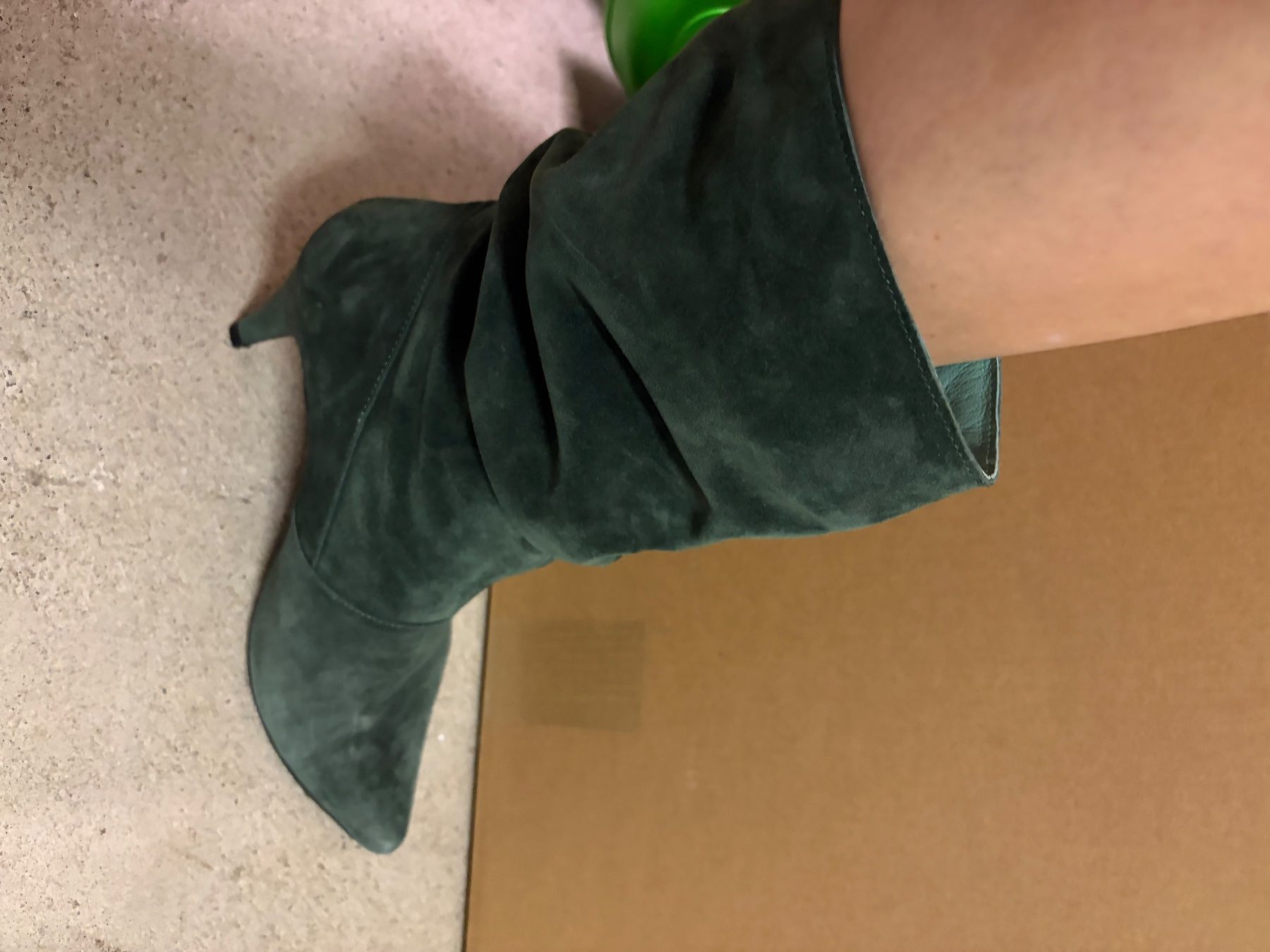 Scarpe da donna: Grüne Leder Stiefeletten – Nuovo (secondo la descrizione) da Untersiggenthal venduto da sladja25 2