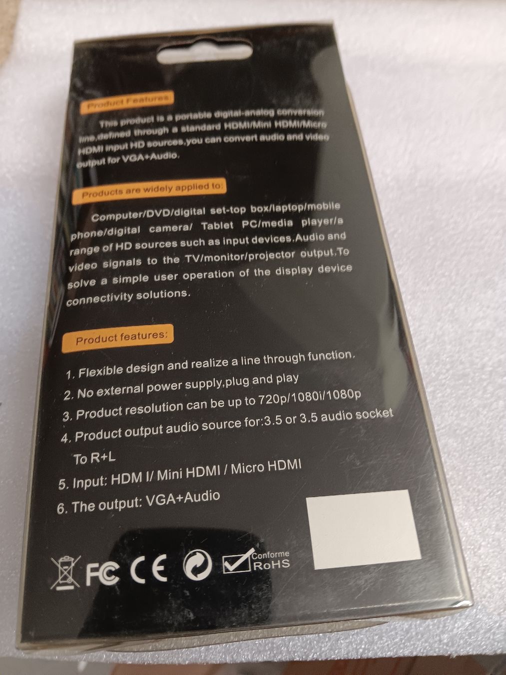 Convertisseurs: HDMI to VGA Adapter Converter Cable, Plug & Play – Neuf avec emballage d'origine à Ermatingen par rik4rdo 1