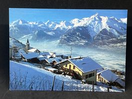 Le village de Veysonnaz en hiver