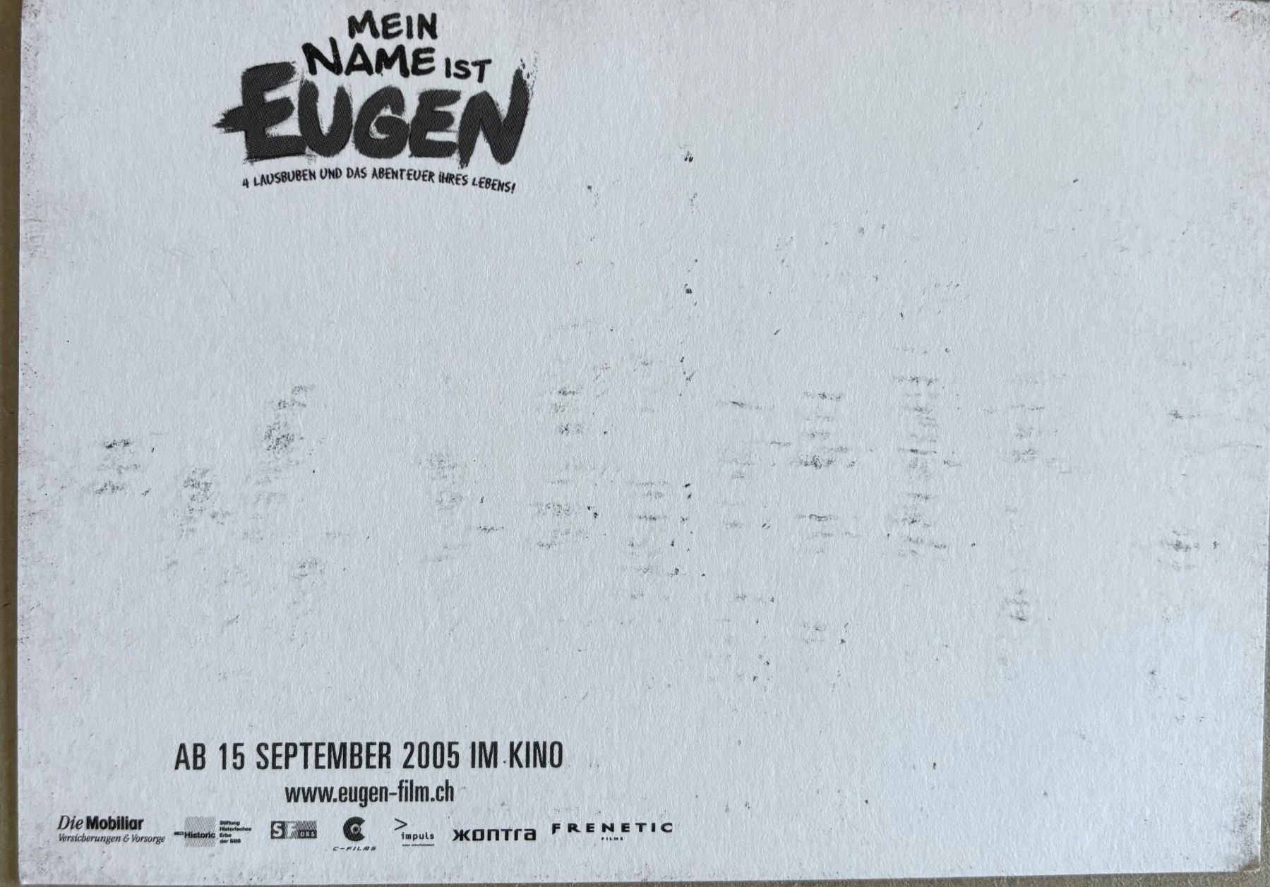 Cartes postales: Schweizer Film - Mein Name ist Eugen - Werbung – D'occasion à Frauenfeld par Merk52 1