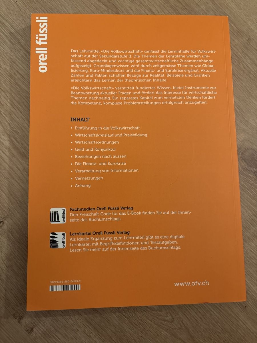 Libri: VWL Buch "Die Volkswirtschaft" – Nuovo (secondo la descrizione) da Baar venduto da Joschj2 1