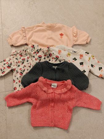 Baby Girls Bundle 5 Tops Sweaters Cardigan Size 3months