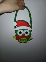 Filz Tasche Eule Weihnachten neuwertig