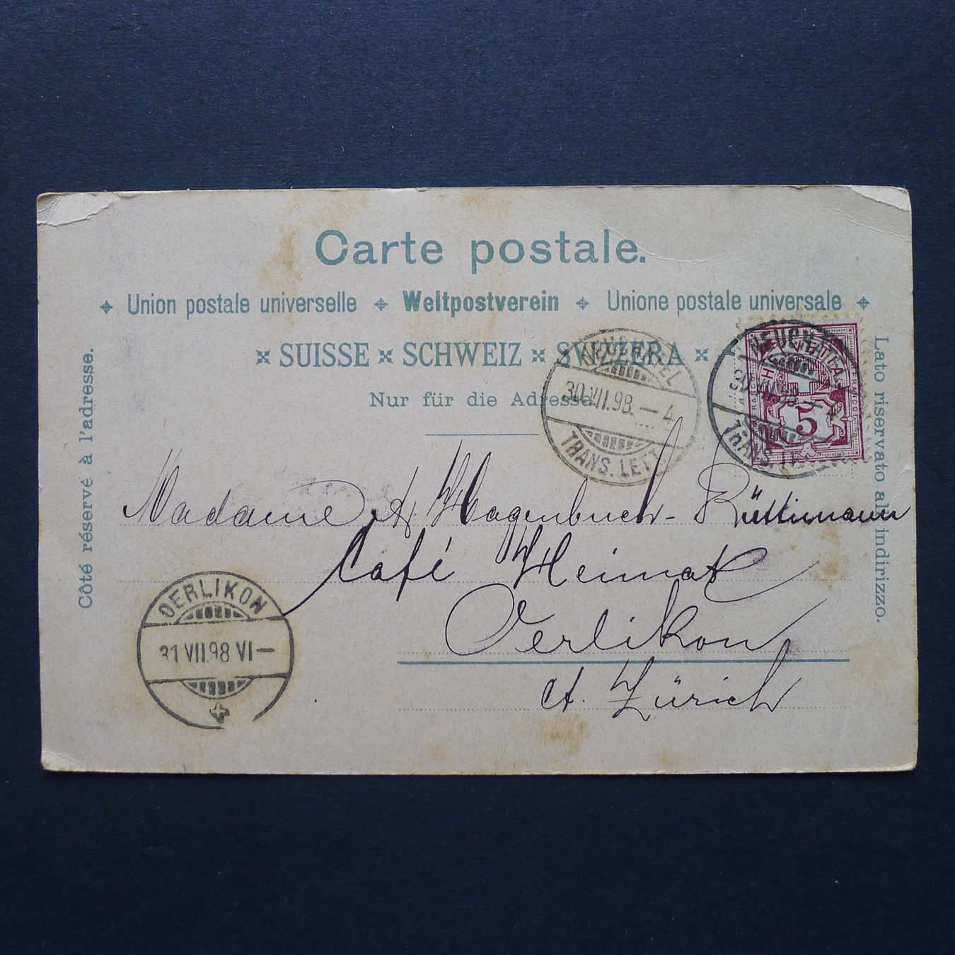 Cartoline postali: 1898, NEUCHÂTEL NE, Litho, antike Ansichtskarte – Usato da Ebikon venduto da SilvioFreund 1