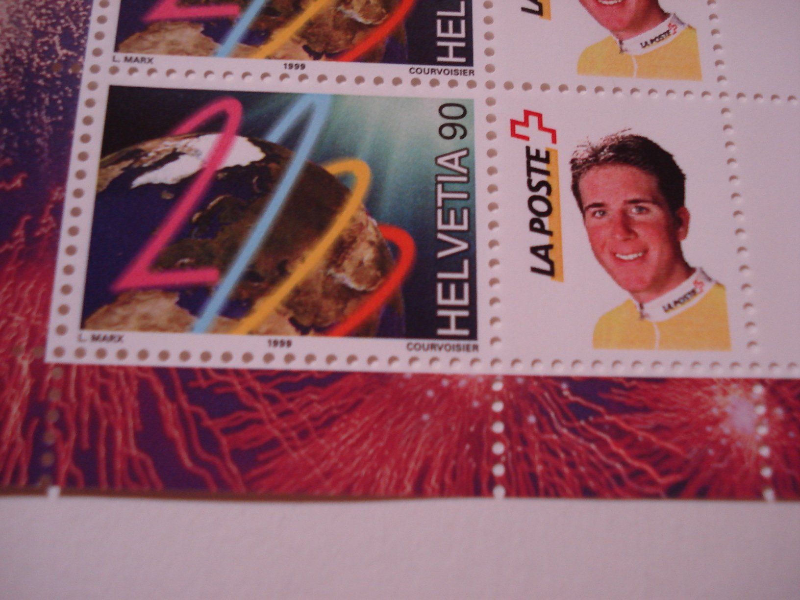 Tous les timbres: Bogen  Milleniumsmarken 1999 **, Swiss Post Team Dirk Müller – D'occasion à Niederwil AG par morostahu 1