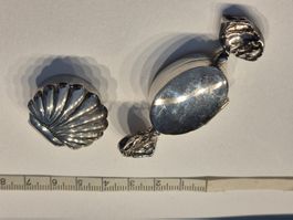 Dose Döschen Silber Bonbon Muschel Dekoration