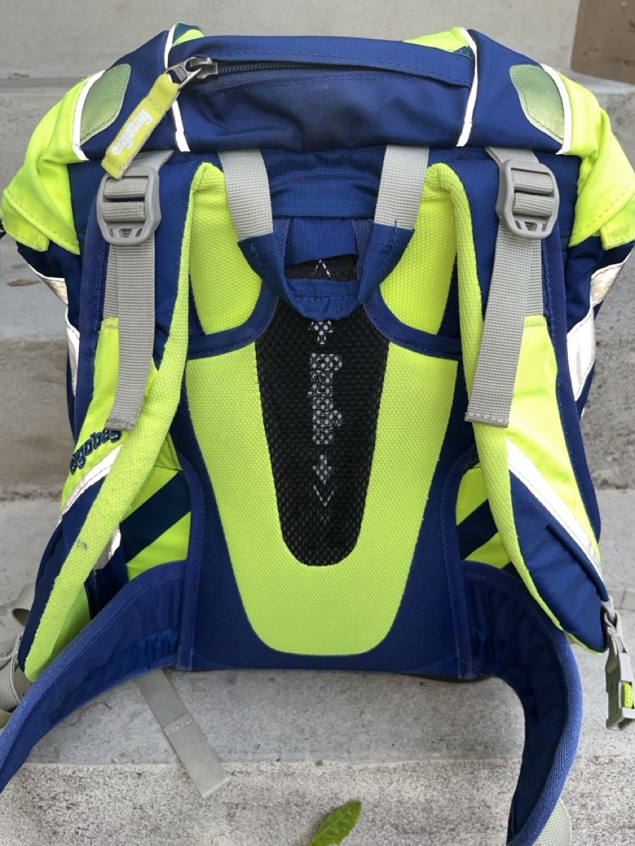 Ergobag Zaini: Ergobag Schulrucksack neongelb plus Kletties – Usato da Rheinau venduto da kassandra5_12 5