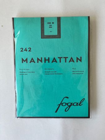 Fogal, Strapsstrümpfe Manhattan, Grösse M (Grau)