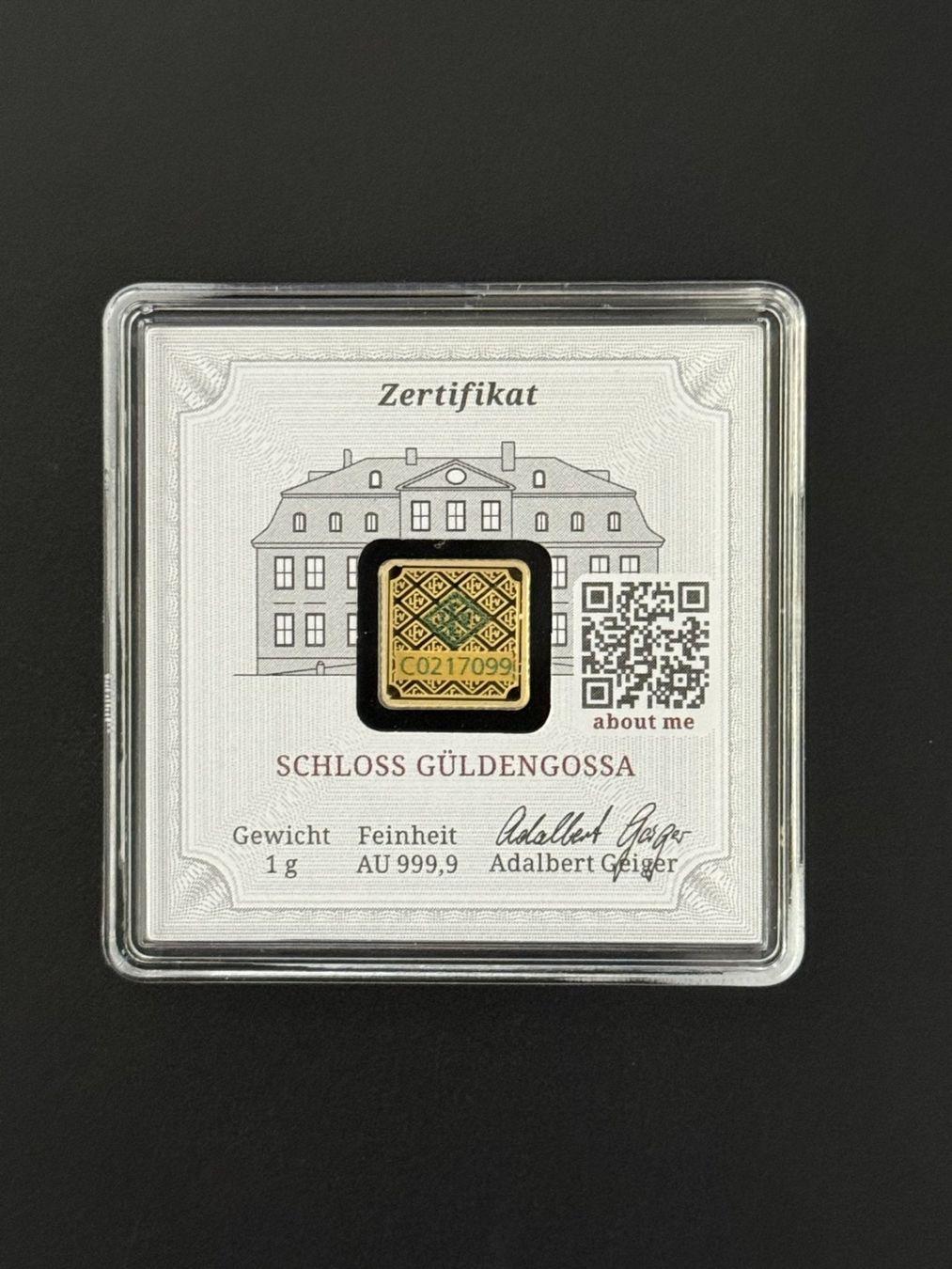 Metalli preziosi: Goldbarren 1g Geiger – Nuovo e nell'imballaggio originale da Untersiggenthal venduto da byiggy 1