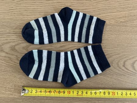 Kinder Socken Gr 23-26, gestreift, blau