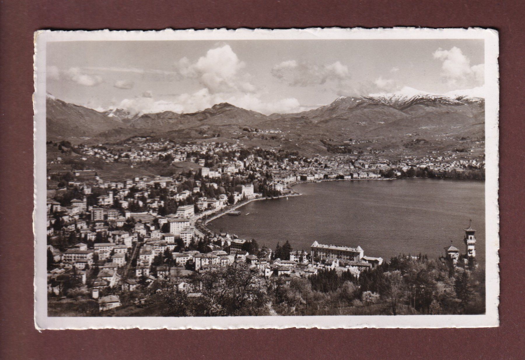 Cartoline postali: LUGANO - Panorama - 1937 – Usato da Pully venduto da nicecards