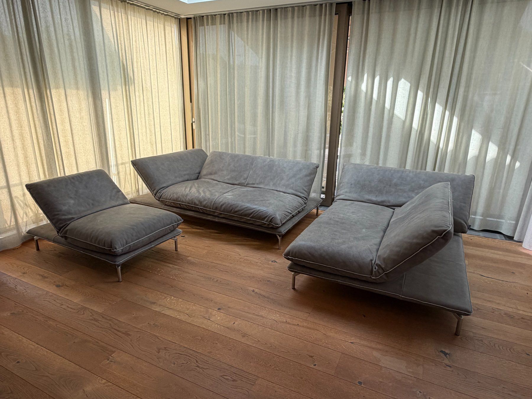 Bullfrog Sofas: Bullfrog Designer-Ecksofa mit Klapphocker CAESAR 1045 – Gebraucht aus Bern von Stahlblau_26 3