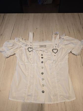 Dirndlbluse, weiss, Grösse 38