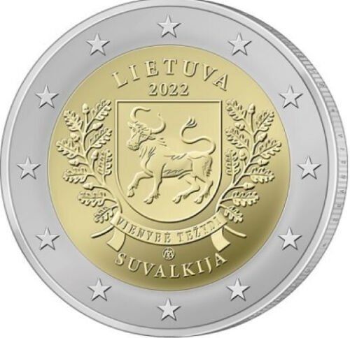 Tutti le monete: Lithuania - 2 Euro Suvalkija 2022 UNC – Nuovo (secondo la descrizione) da Corcelles NE venduto da AJKader