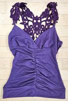 Damen Top lila Grösse 36 mit Spitze, Neu