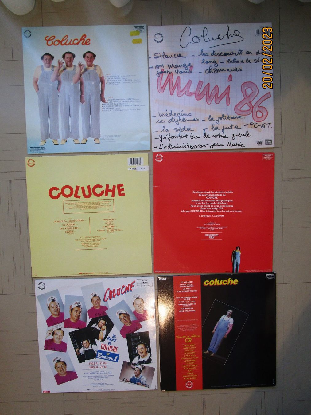 Schallplatten: 6 DISQUES VINYLE 33 TOURS  " COLUCHE " – Gebraucht aus Chêne-Bourg von breno56 1