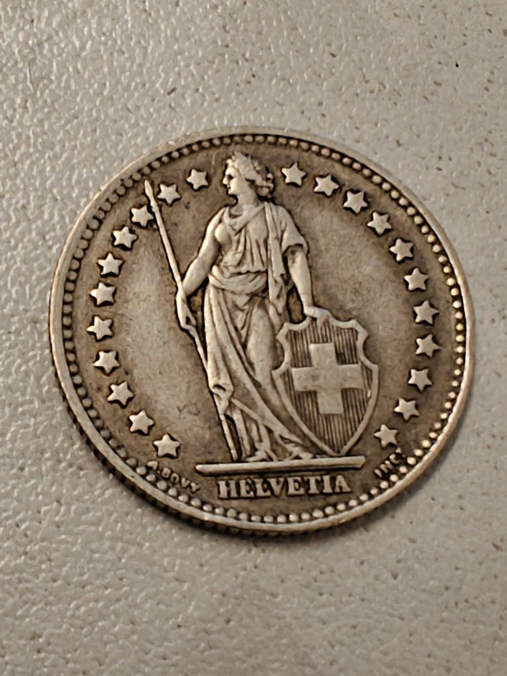 Tutti le monete: Schweizer 1 Franken 1945 Silber gebraucht – Usato da Bad Zurzach venduto da Agia 1