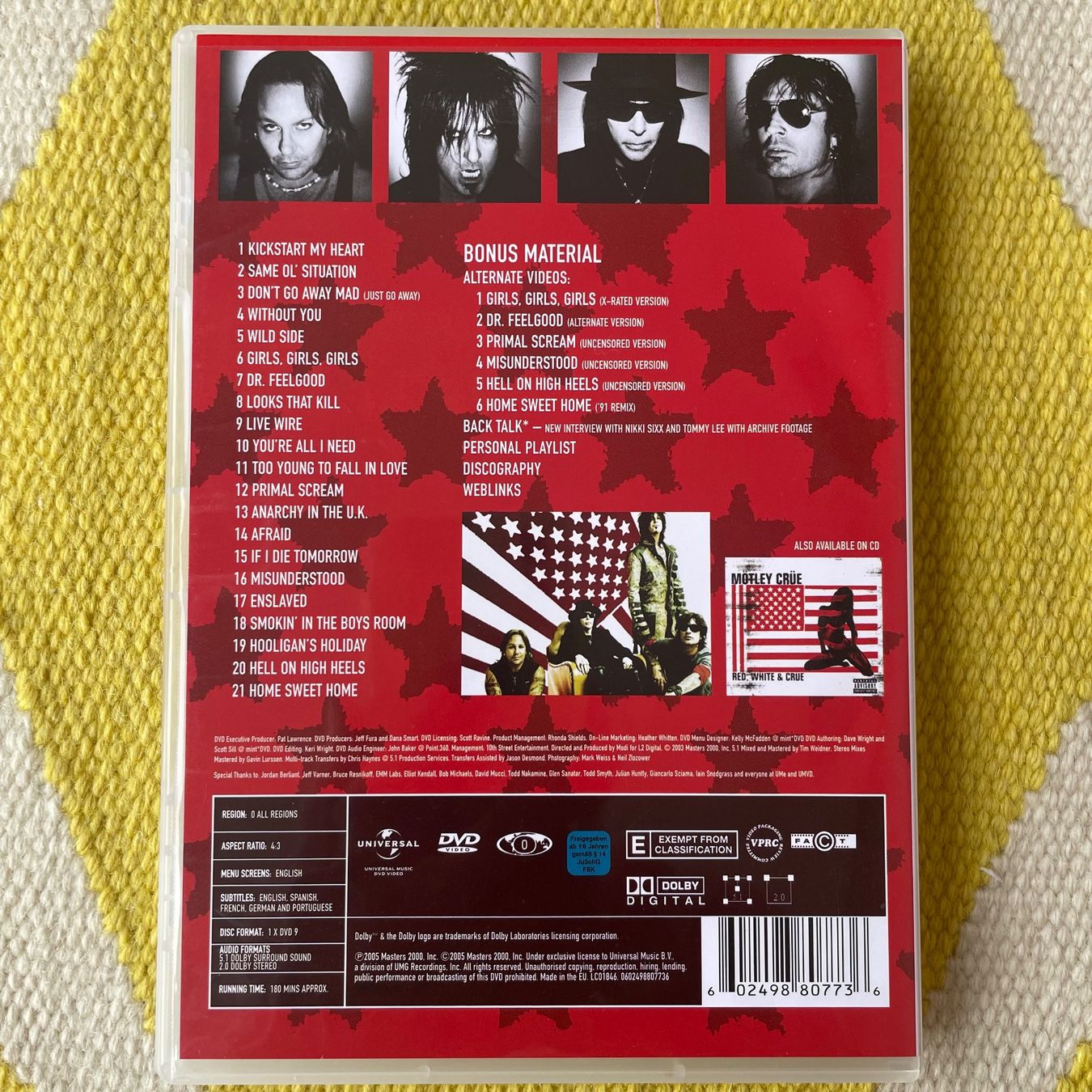 Tutti i DVDs: MÖTLEY CRÜE-DVD GREATEST VIDEO HITS – Usato da Rorschacherberg venduto da CD-Roli 1