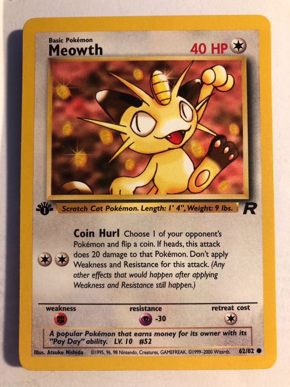 Cartes à collectionner: Meowth 1st Team Rocket - MINT - ab 1.- – D'occasion à Giubiasco par dan_pr8b