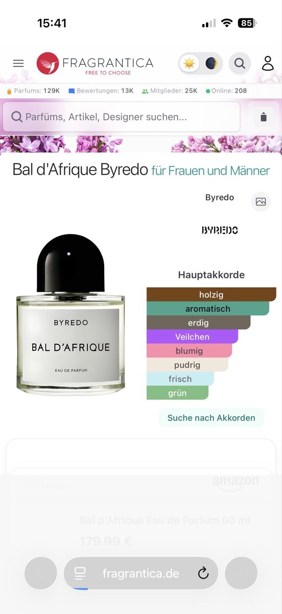 Byredo Parfum & Eau de Toilette: Byredo Bal d'Afrique Eau de Parfum, 2 ml – Gebraucht aus Sursee von nst_czk2 1