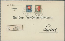 1921 - Pro Juventute - R Brief - BFr - Liestal BL