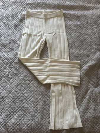 Pantalon en maille blanc